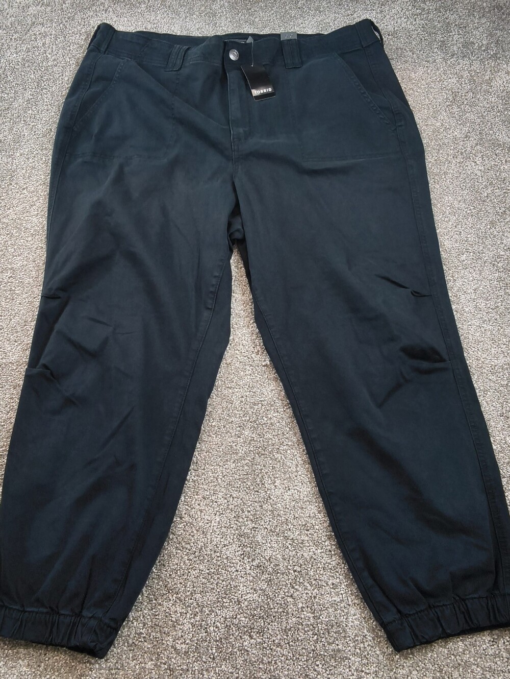 Torrid Feel The Fit Black Utility Jogger Pants Size 20R Cotton Stretch Pockets
